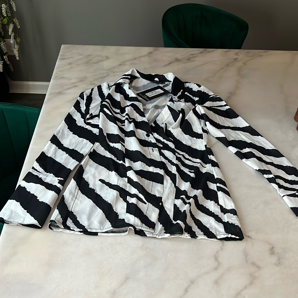 Zebra print two piece